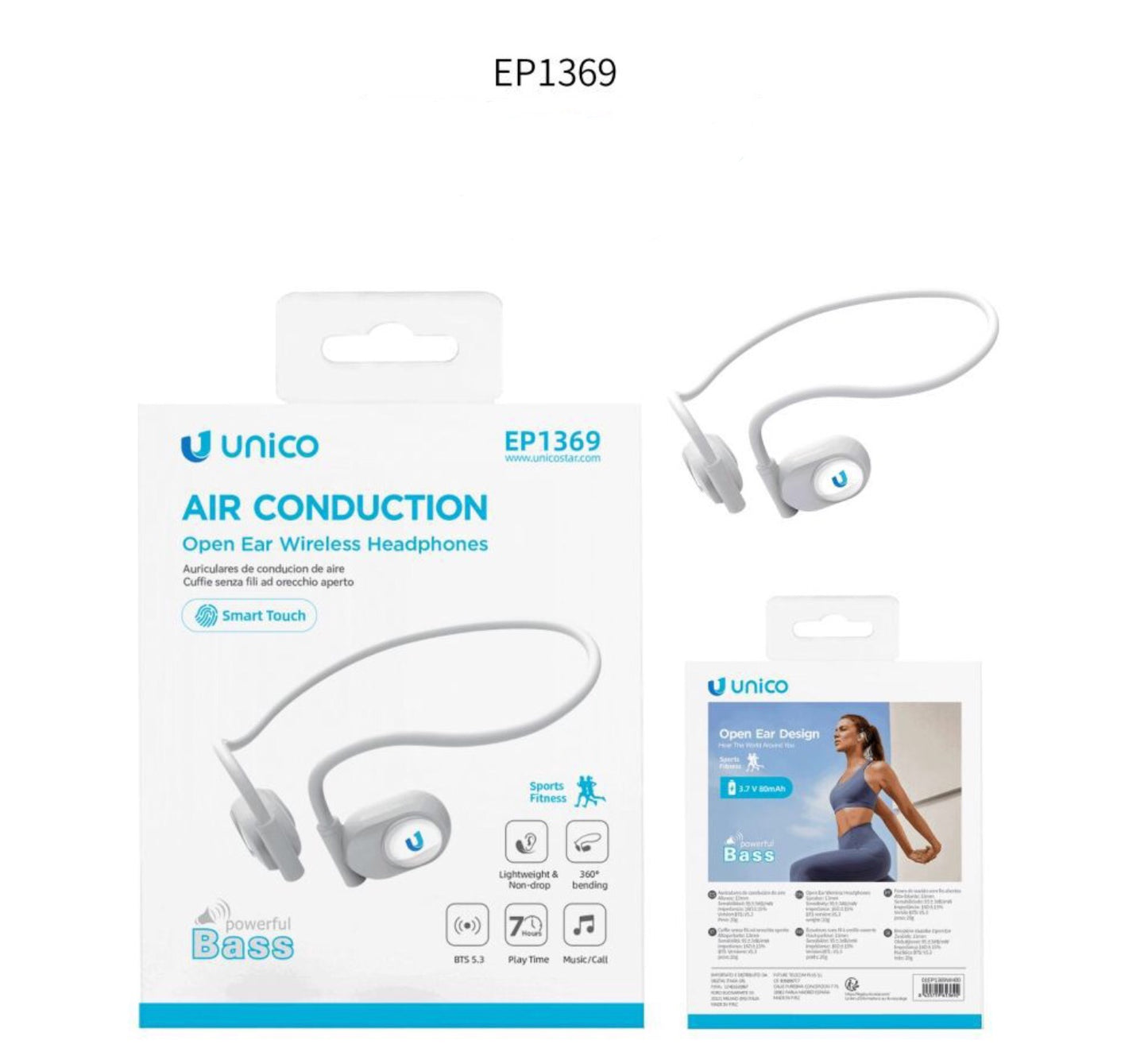 UNICO auricolare bluetooth WHITE EP1369