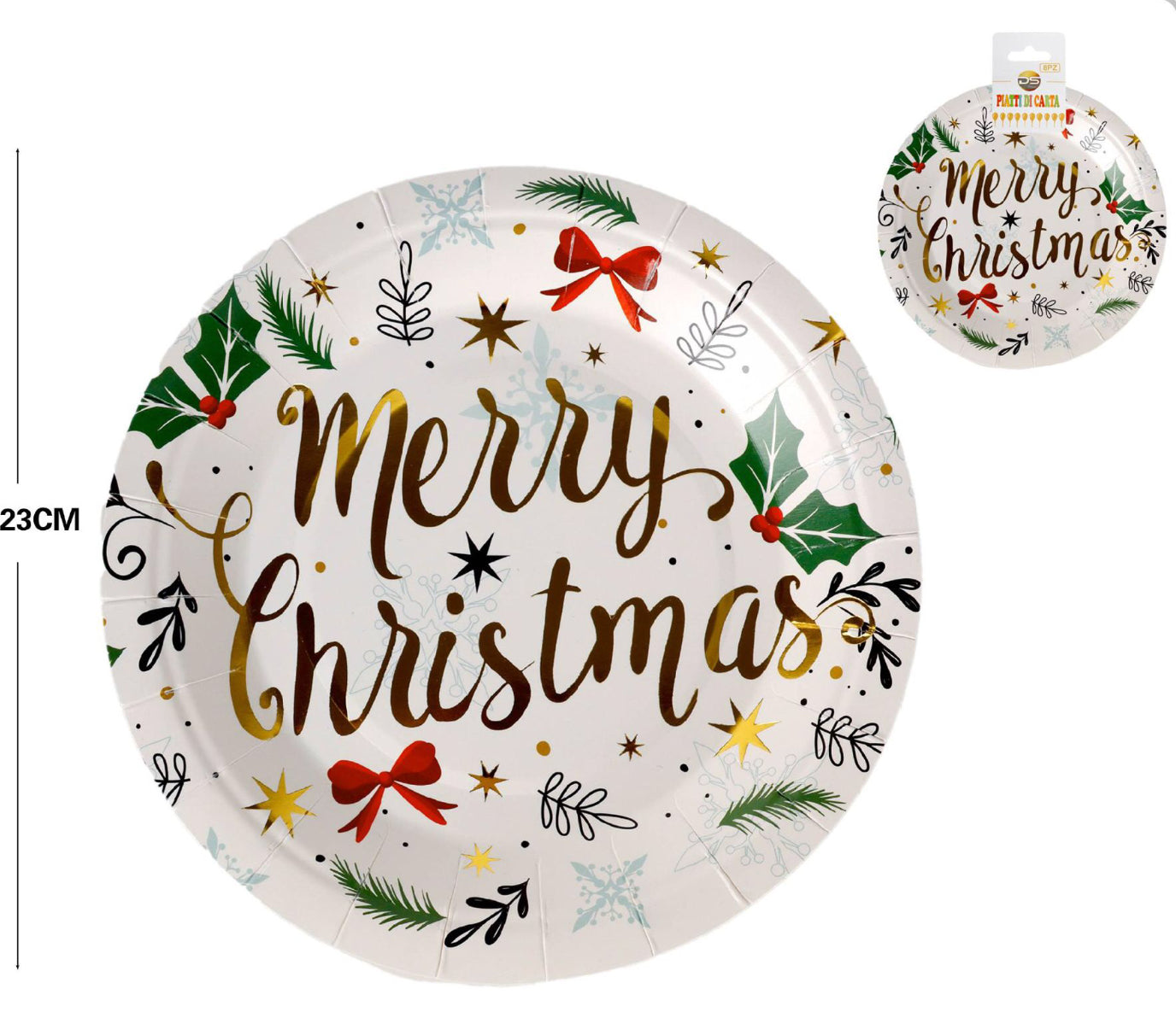 NATALIZIA piatti di carta 6pz 23cm