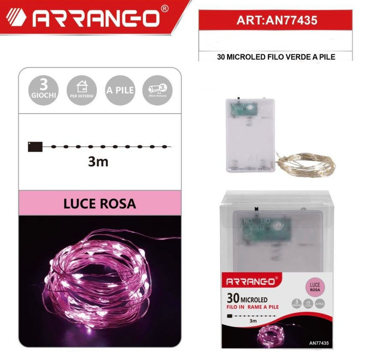 NATALIZIA 30 MOCROLED filo in rame a pile