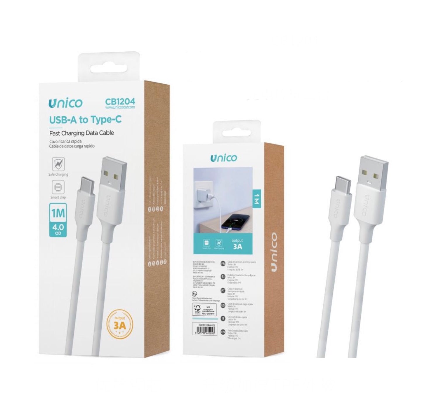 UNICO cavo ricarica rapida USB-A to‘ TYPE-C CB1204