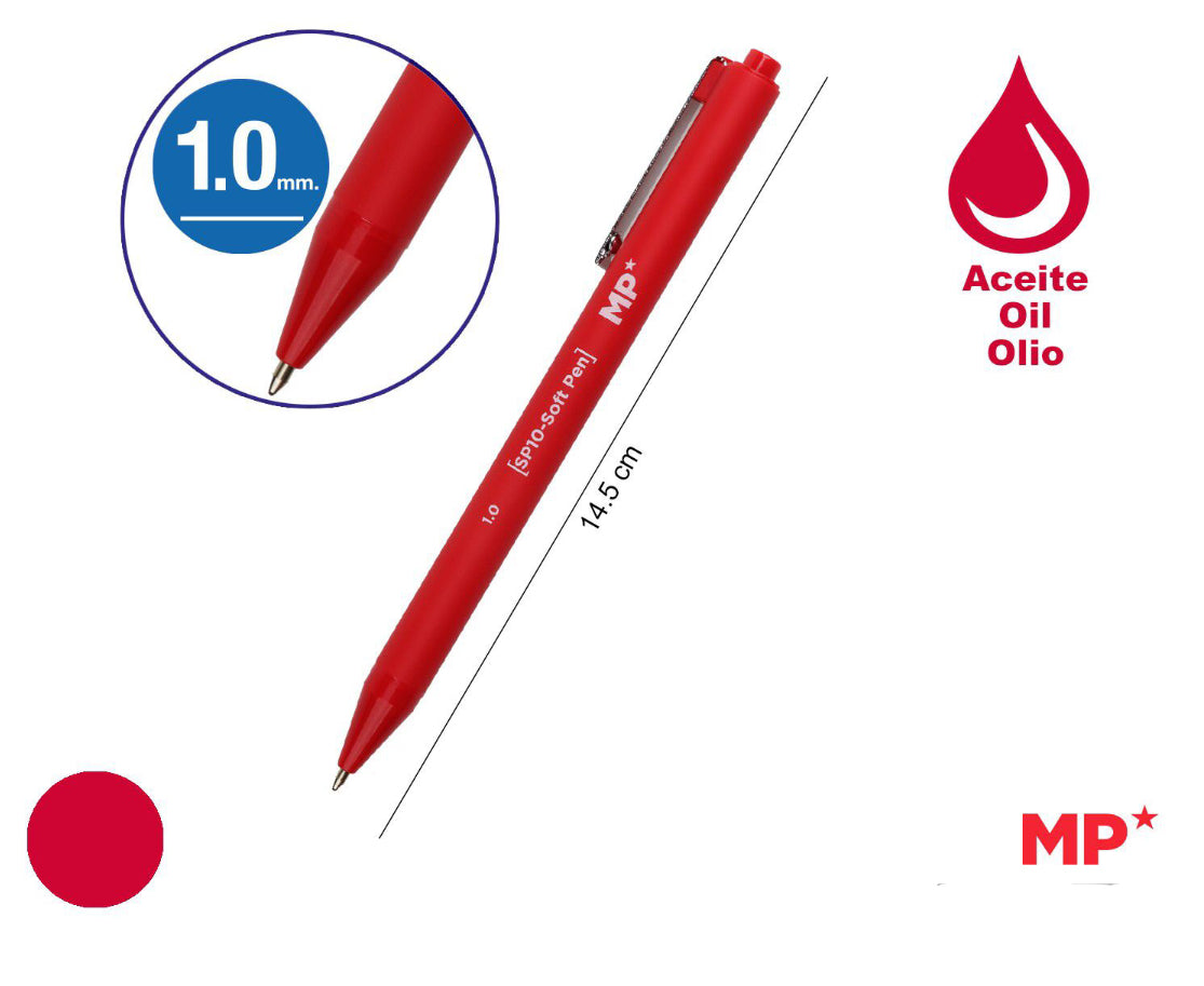 Penna a sfera ad olio (SP10) rosso