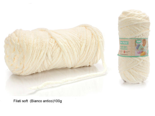 Filo soft uncinetto BIANCO ANTICO 100g/55m