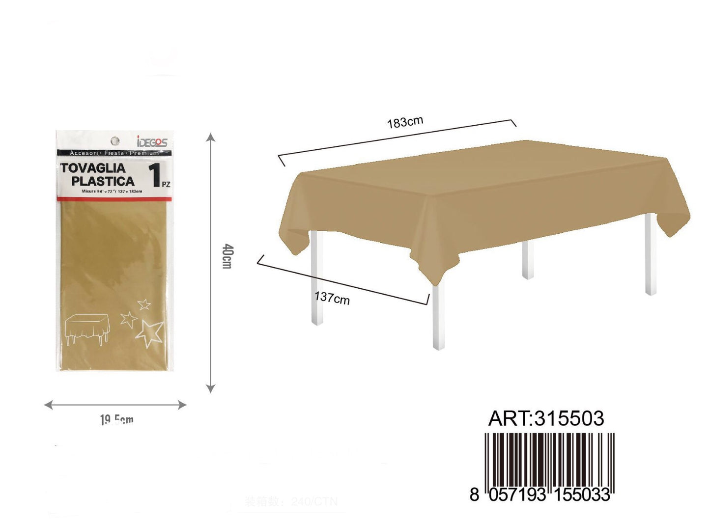 TOVAGLIA plastica 137x183cm