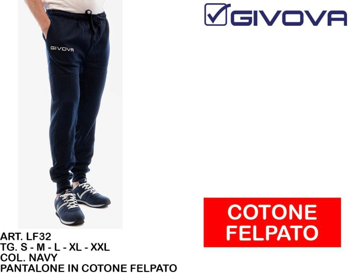 GIVOVA pantalone felpato ART.LF32 blu