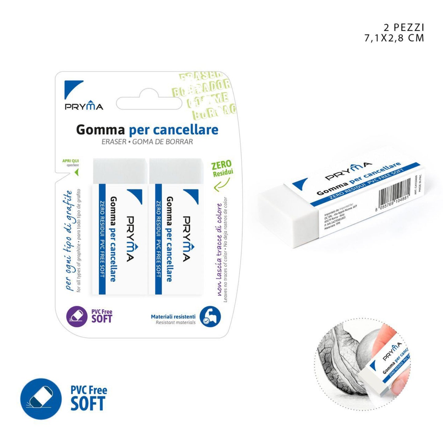 PRYMA gamma bianca 7.1x2.8x1.1cm 2pz