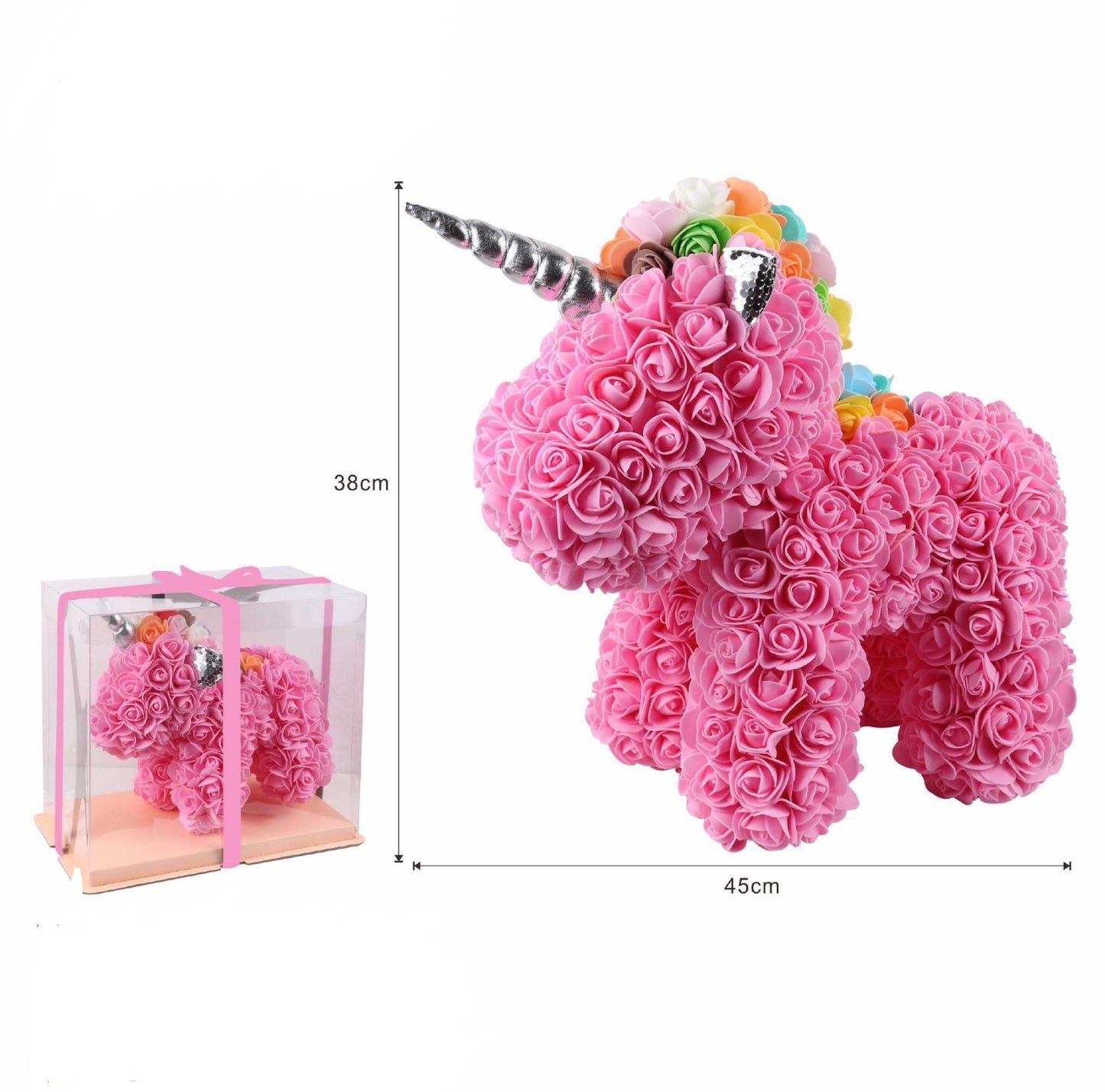 Unicorno rosa 28cm