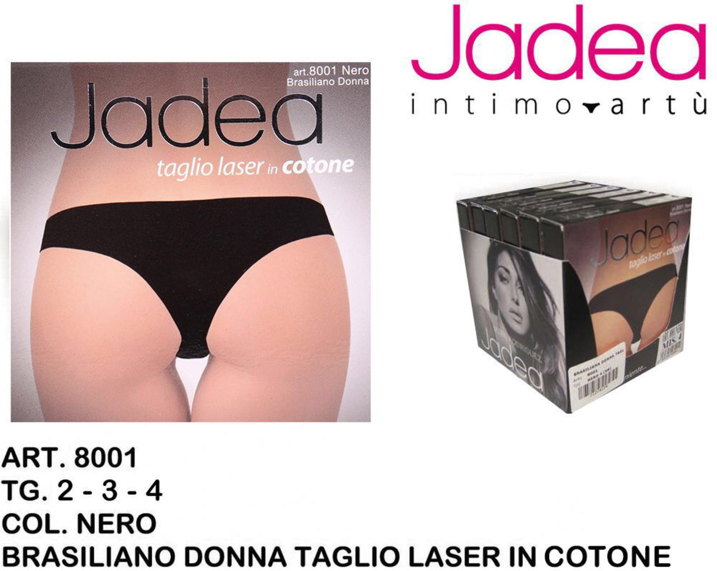 JADEA brasiliano taglio laser cotone nero art.8001