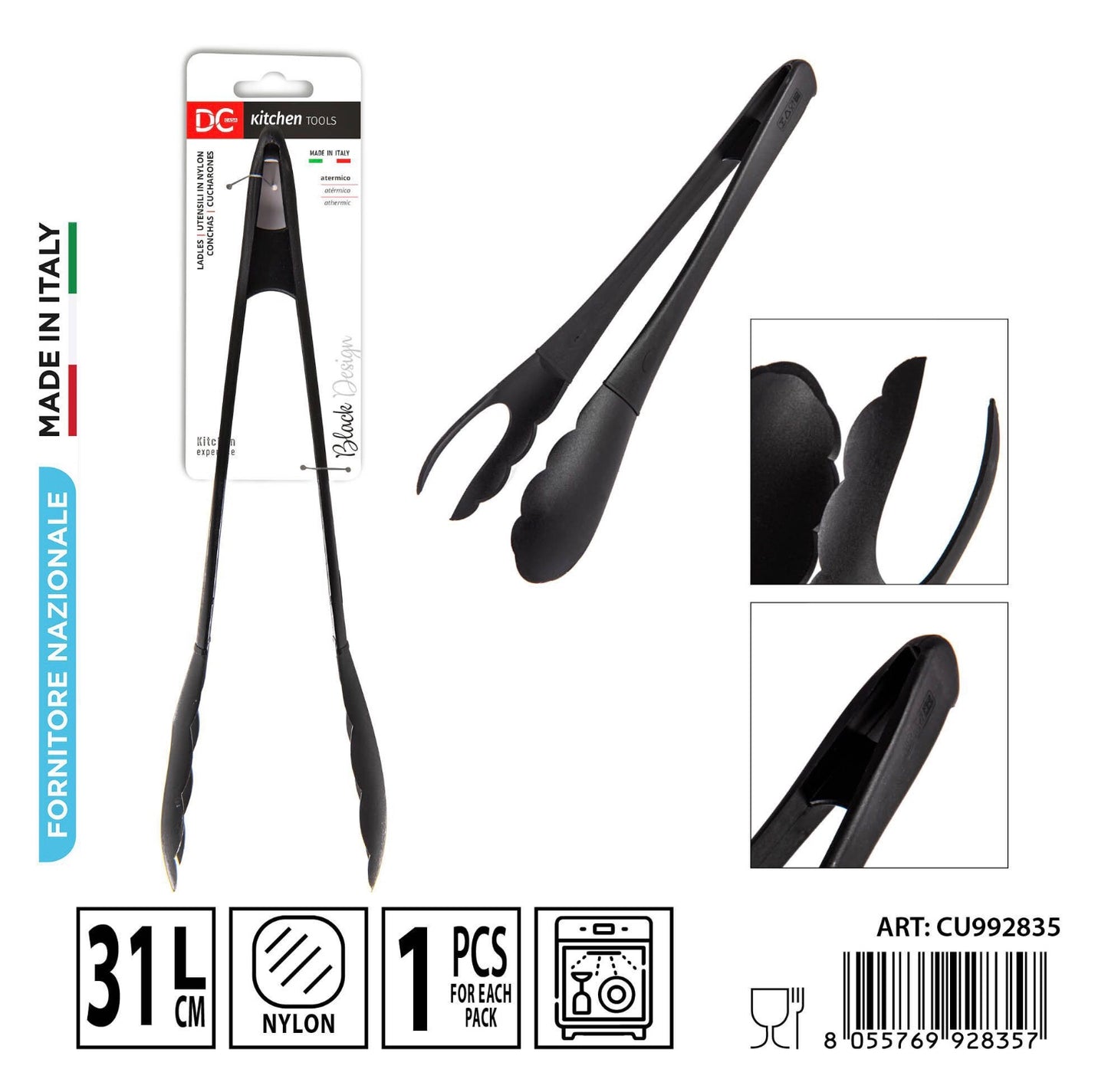 DC CASA L/BLACK pinza arroston nylon 31cm