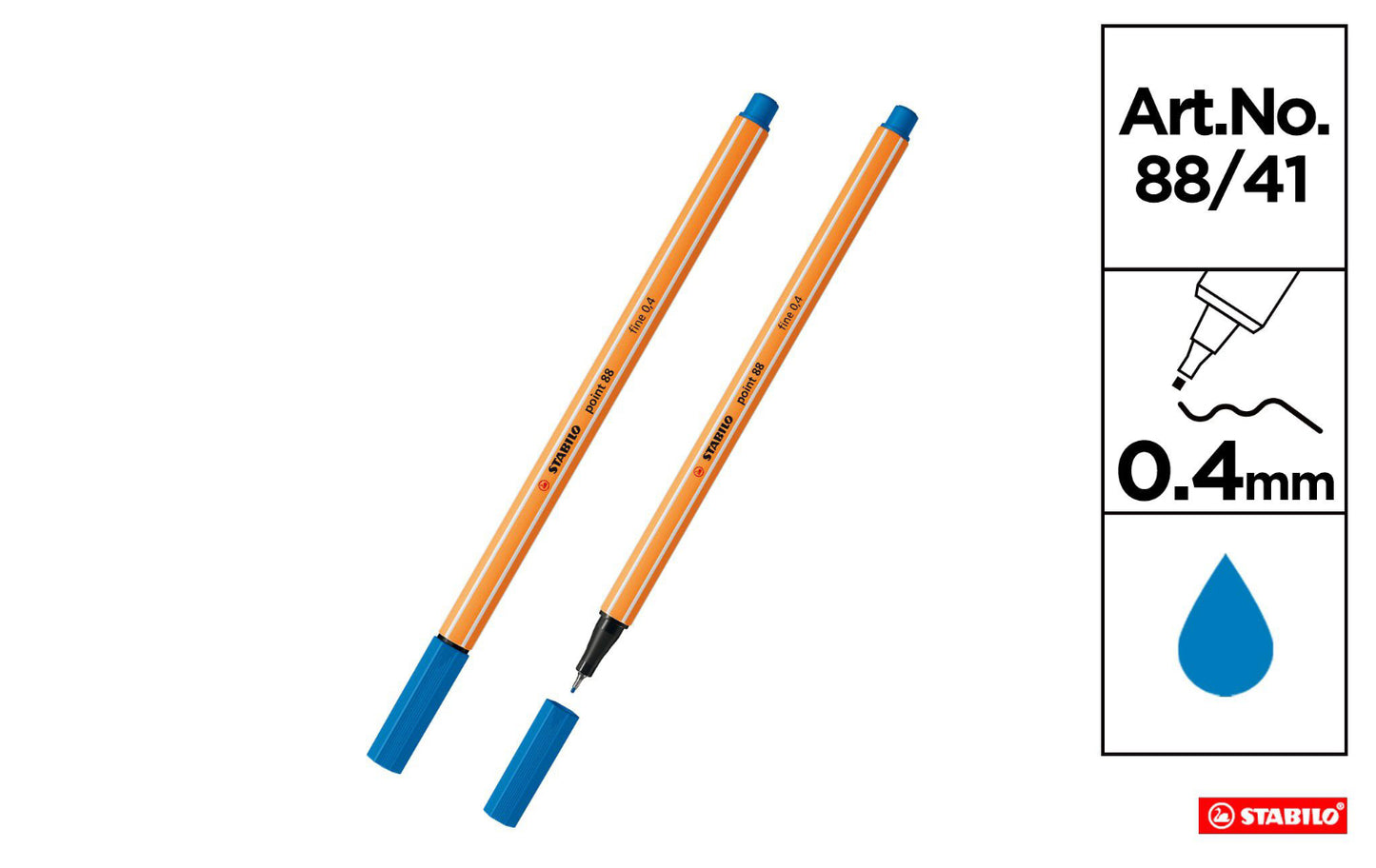 Stabilo fineliner point 0,4mm blu scuro 88/41