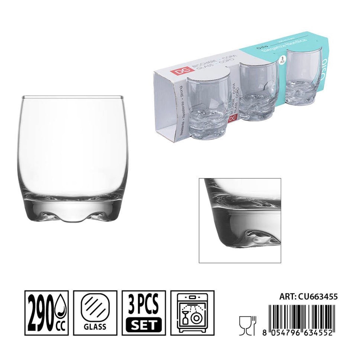 DC CASA bicchiere Oslo 290cc 3pz