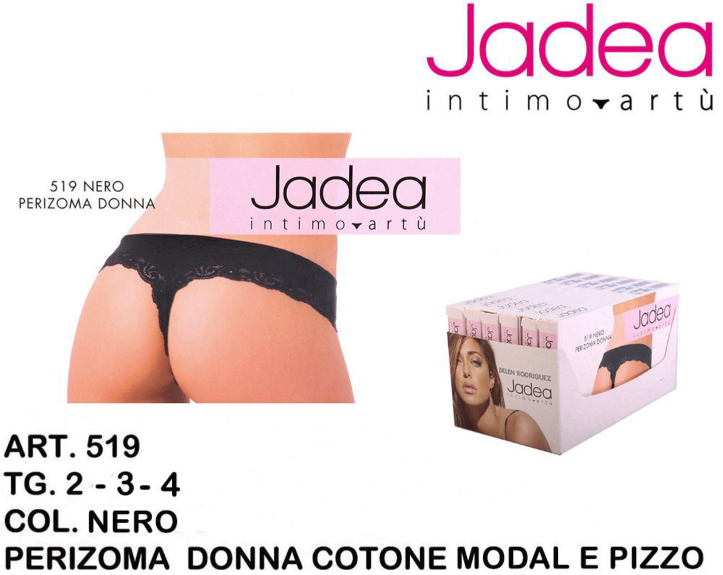 JADEA perizoma donna nero 519