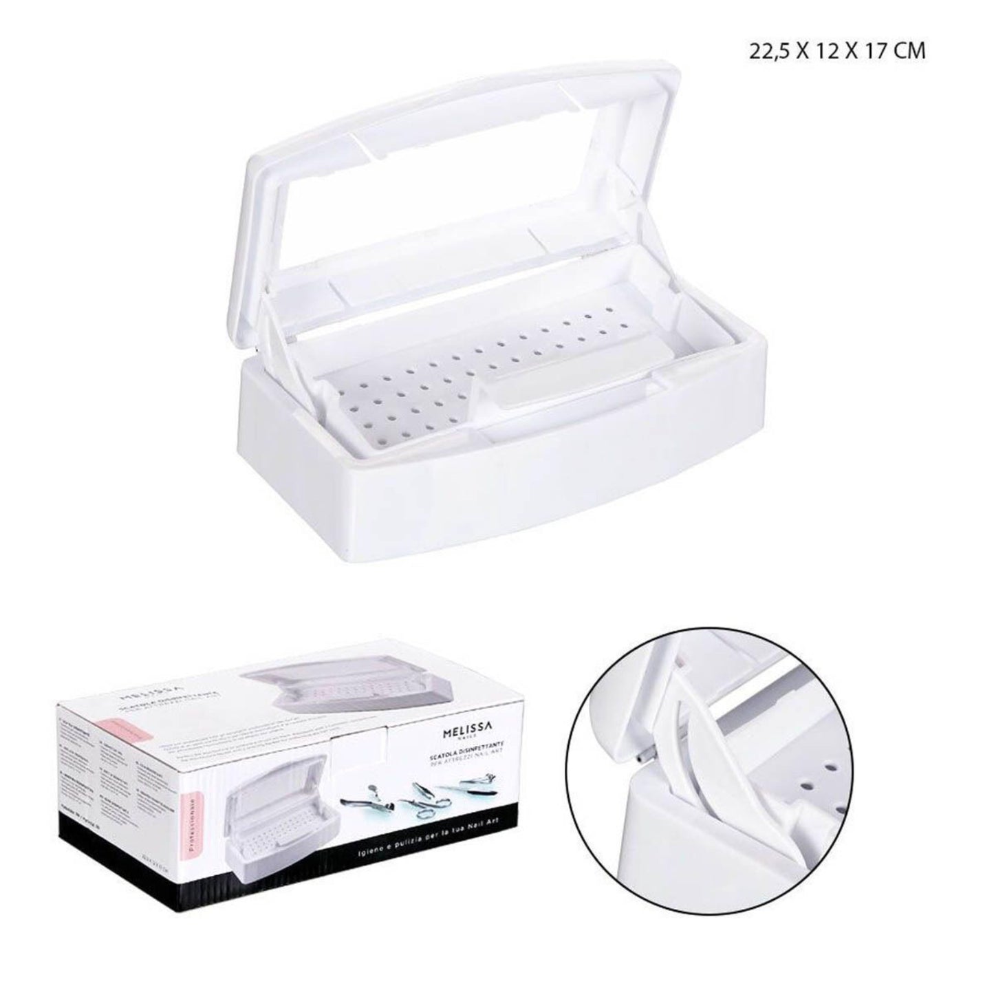 MELISSA nail scatola disinfettante 22,5x12x17cm