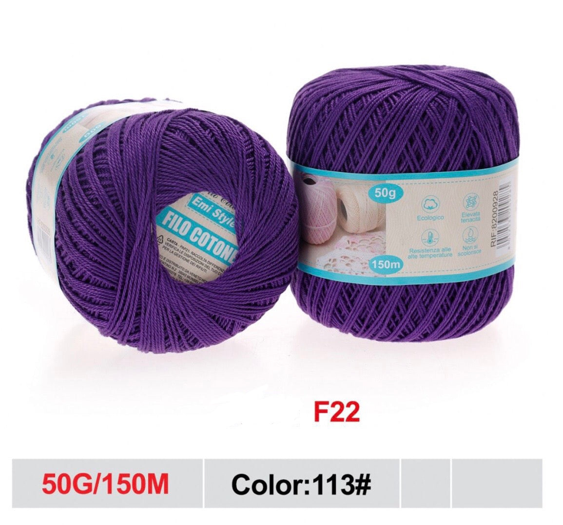 Filo cotone VIOLA 50g/150m