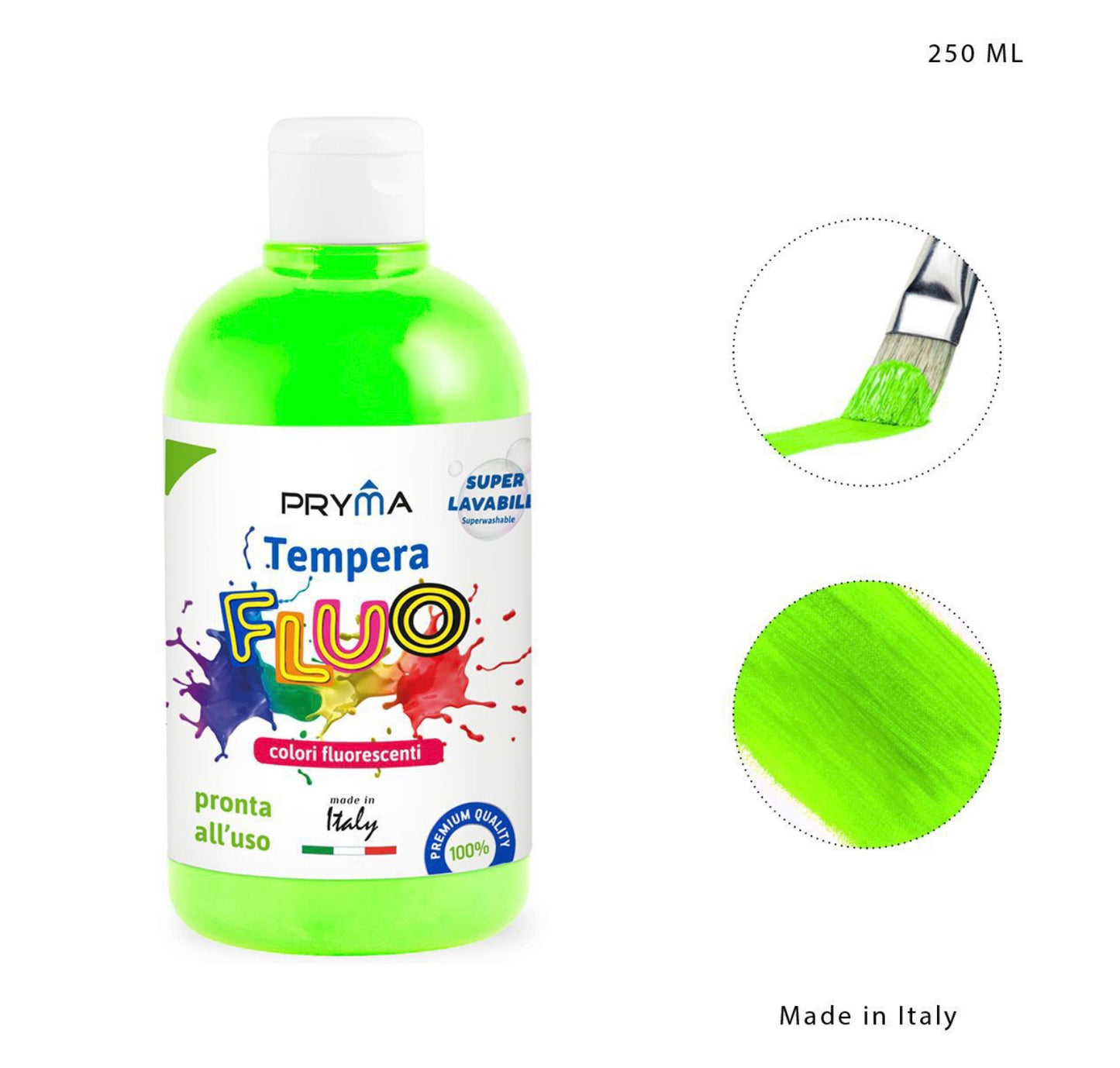 PRYMA tempera 250 ml VERDE FLUO