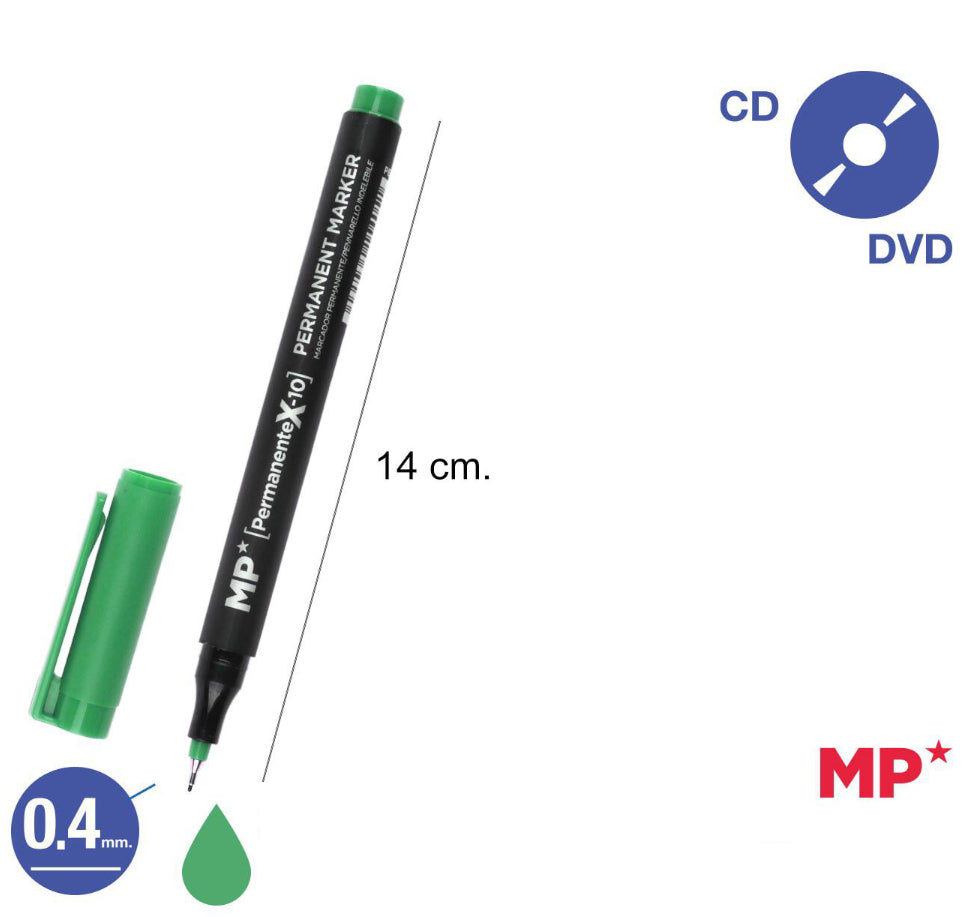 MP Pennarello indelebile 0.4mm verde