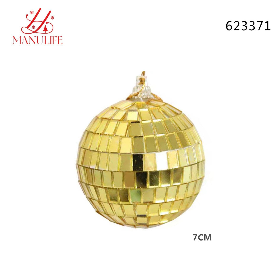 NATALIZIA palline sfera 7cm oro 623371