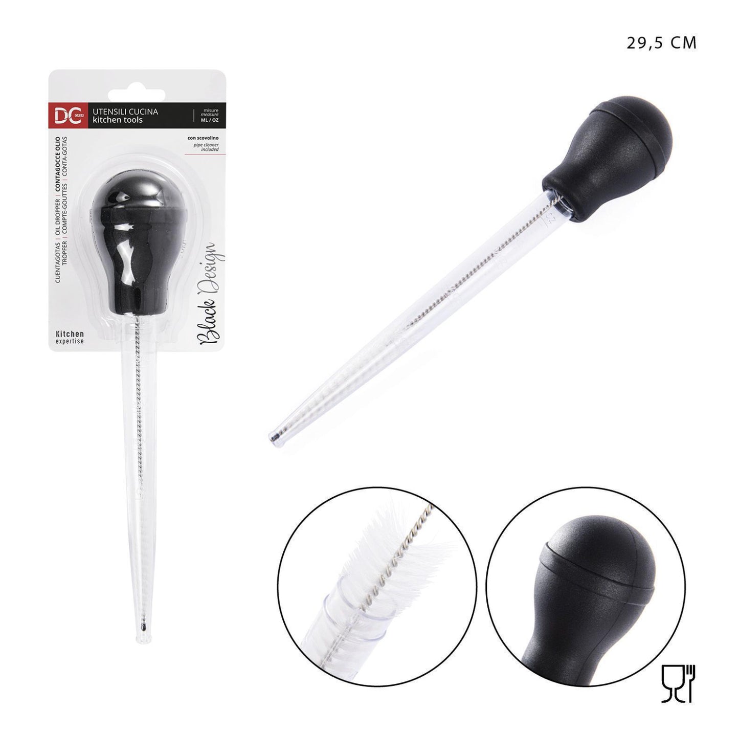 DC CASA L/BLACK contagocce olio 29,5x6,5x6,5cm