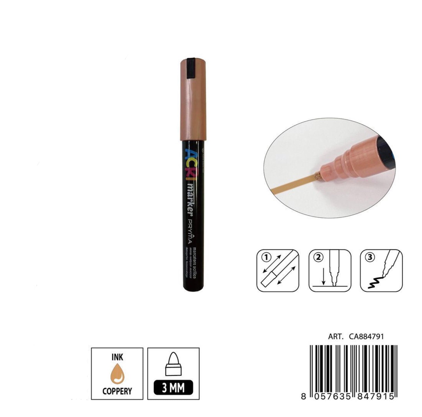 PRYMA marcatore acrilico 3mm N.120 rame