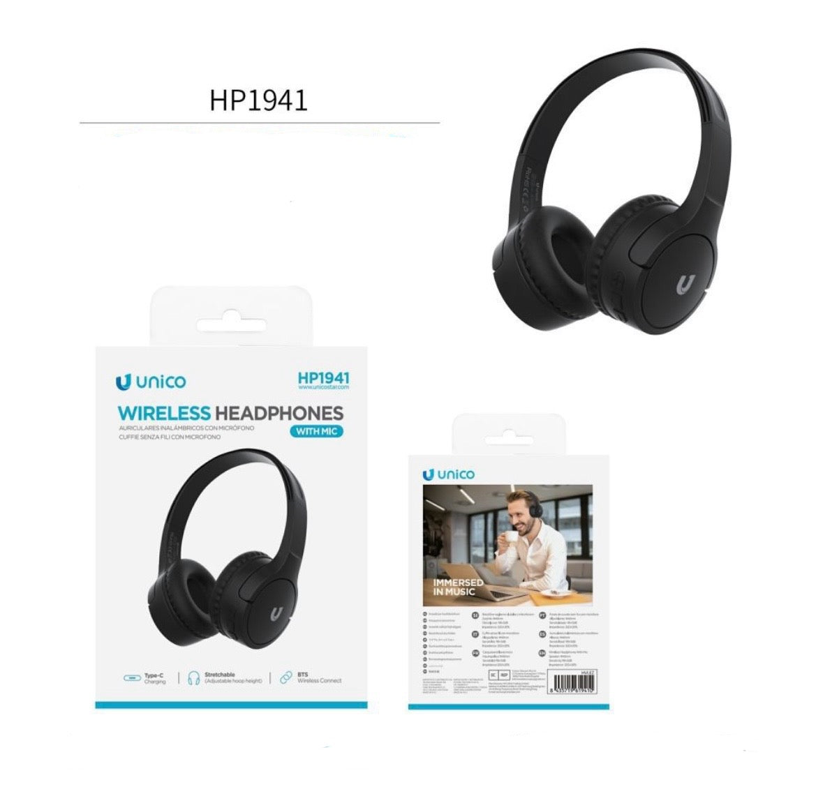 UNICO AURICOLARE BLUETOOTH nero HP1941