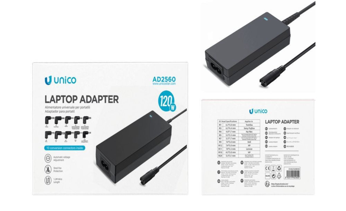 UNICO adattatore universale laptop adapter 65W AD2558