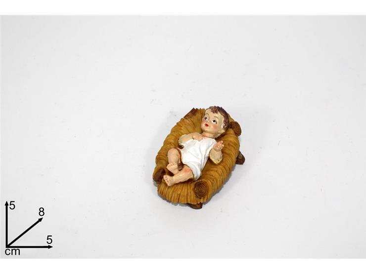 NATALIZIA gesu bambino vestito c/culla 8cm