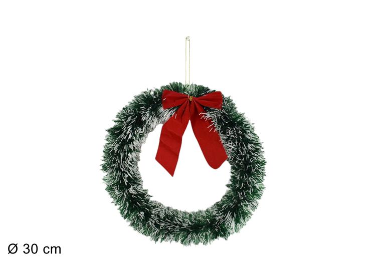 NATALIZIA dietroporta filo addobbo c/fiocco 30cm