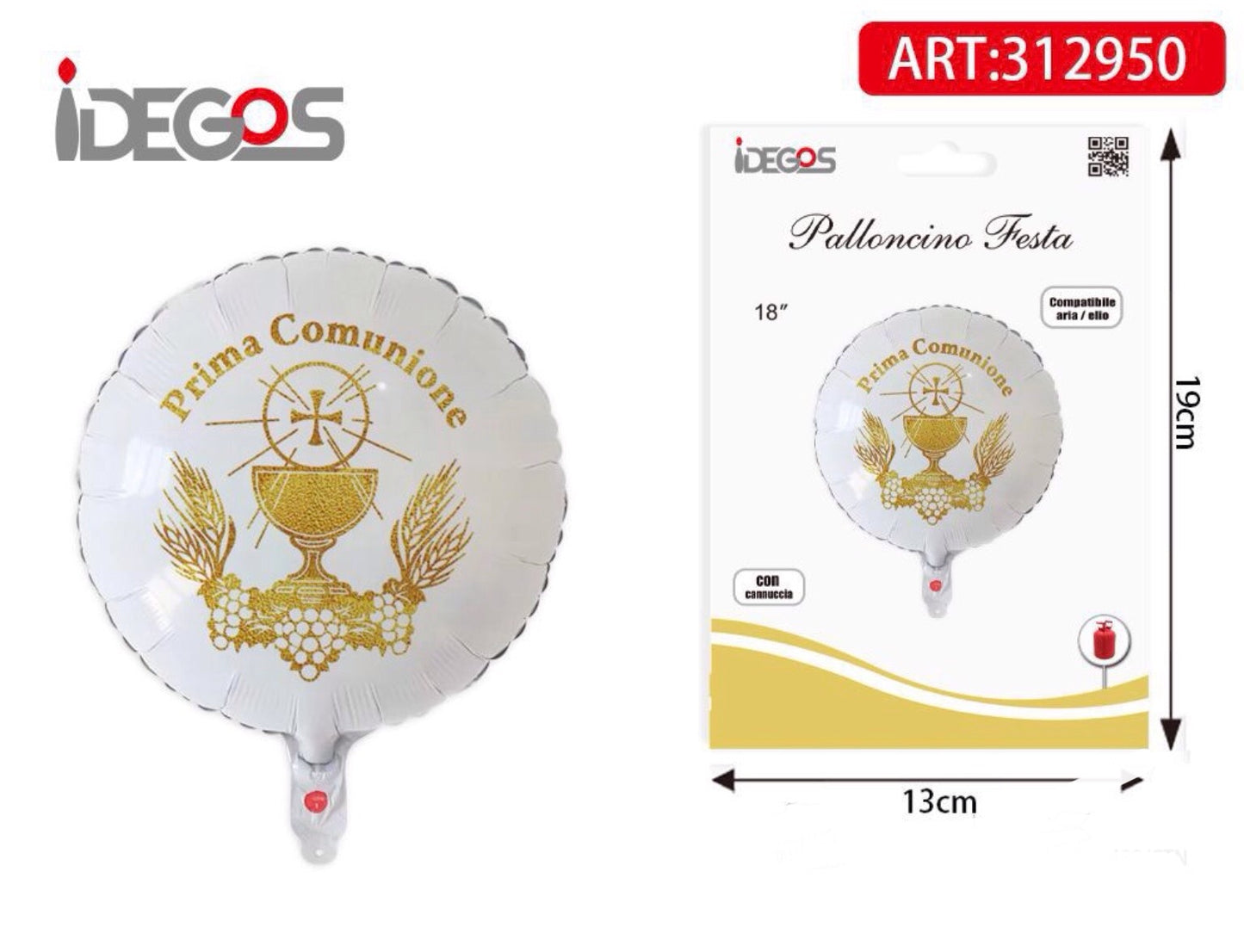 PALLONCINO prima comunione 40cm
