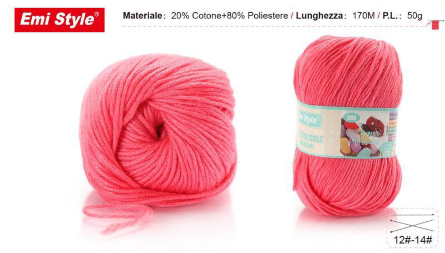 Filati coccole ROSSO ANGURIA 50g