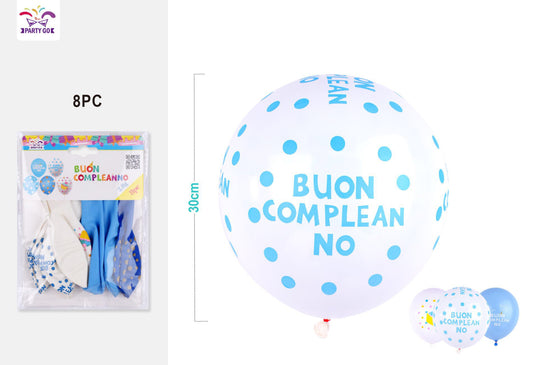 Palloncini set blu buon compleanno
