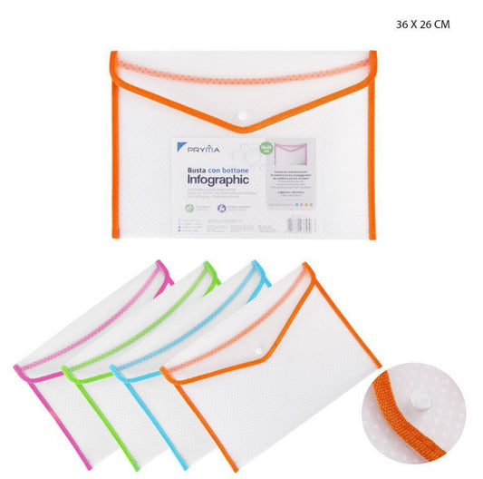 PRYMA busta con bottone 36x26cm