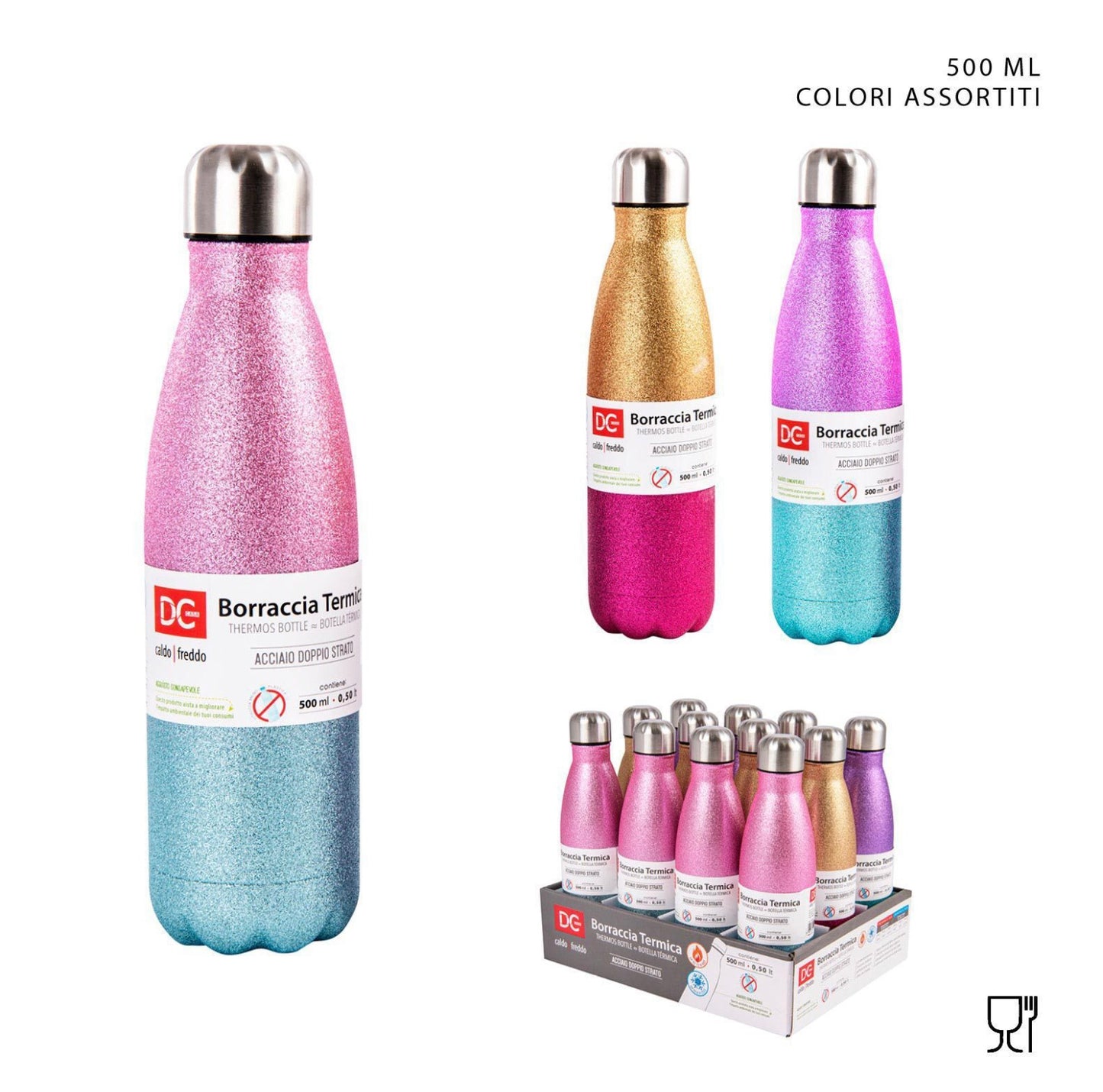 DC CASA borraccia termica acciaio 500ml