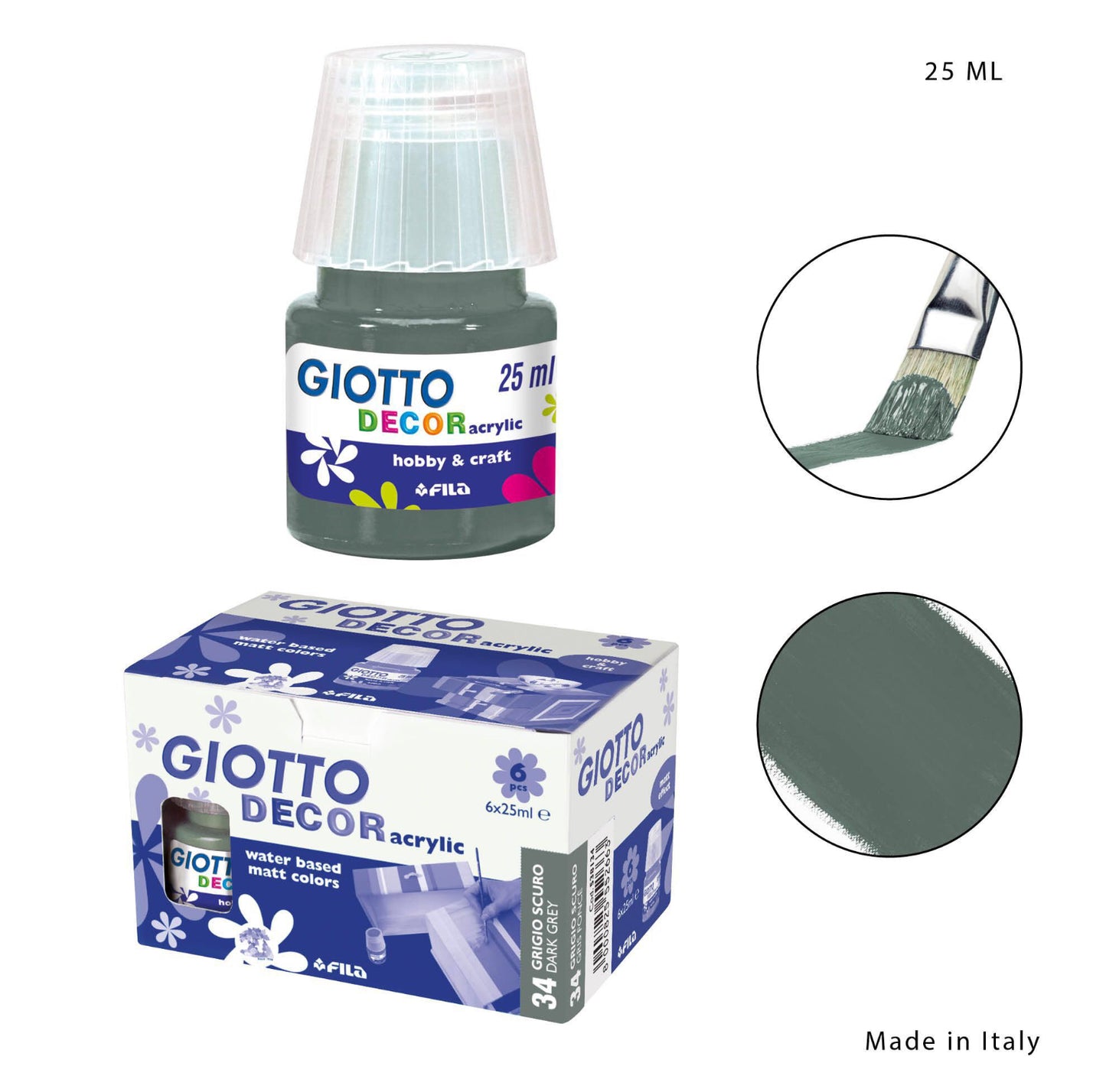 Giotto decor acylic grigio scuro 25ml