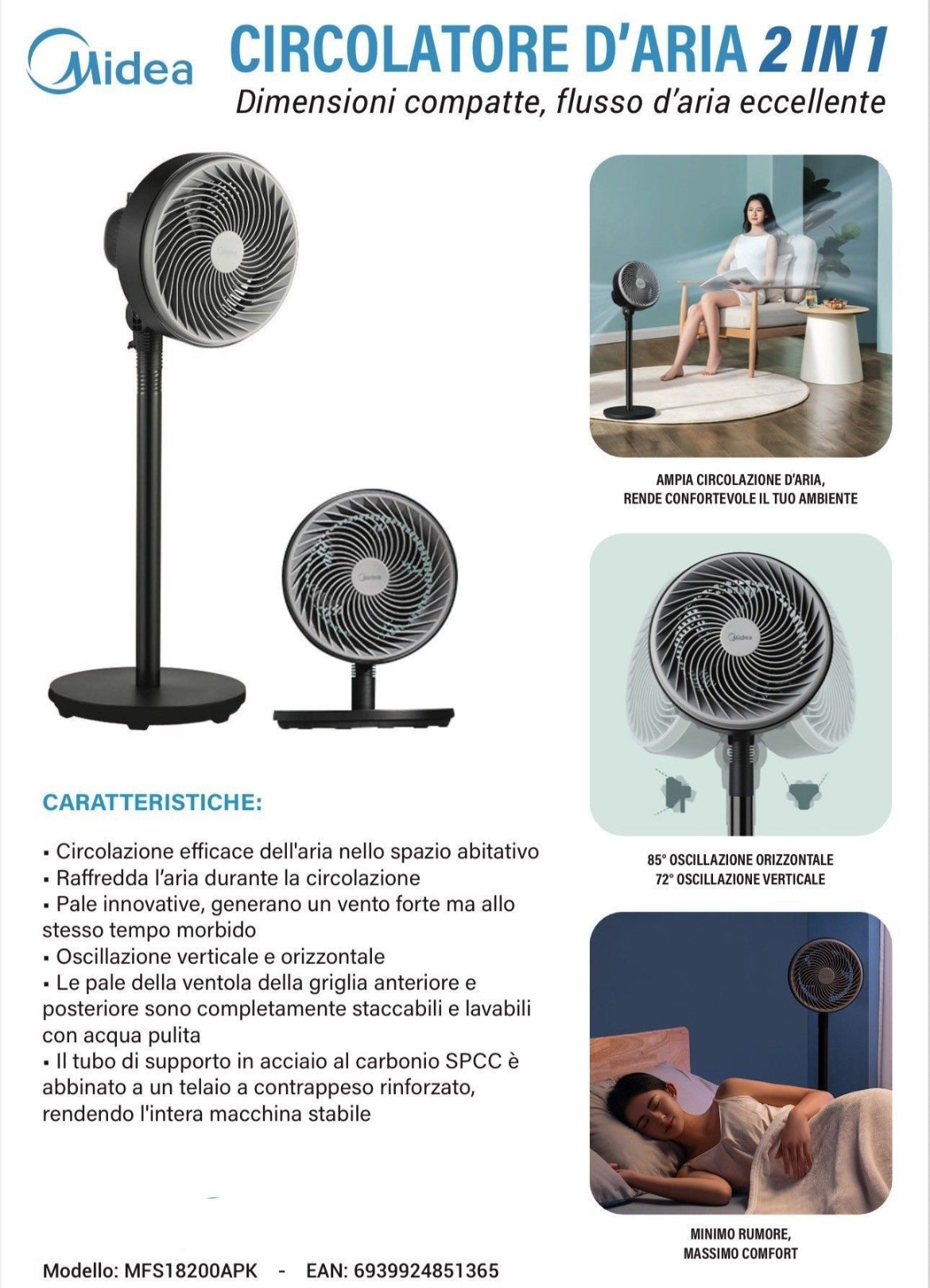 MIDEA circolatore d‘aria 2in1