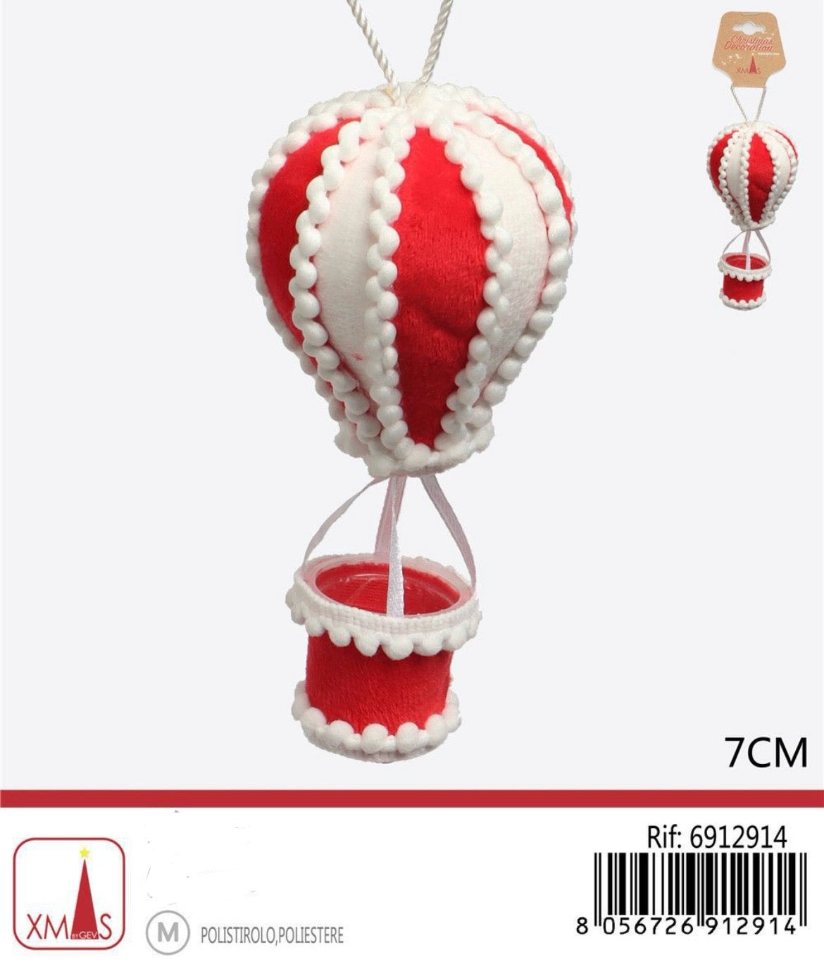 NATALIZIA pendente mongolfiera 7cm