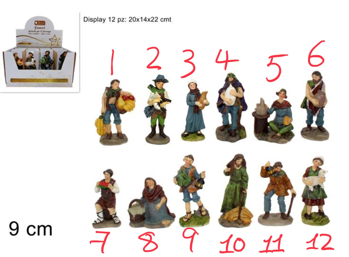 NATALIZIA pastori 9cm