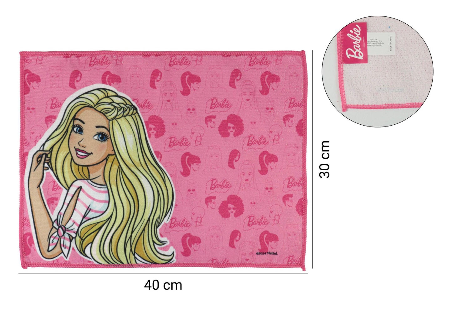 TOVAGLIE barbie in tessuto 40x30cm
