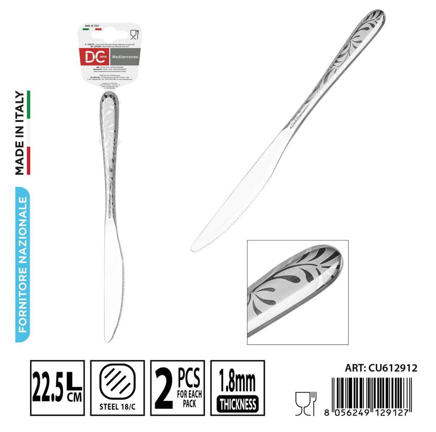 DIMORAE mediterranero coltello 22.5cm 2pz