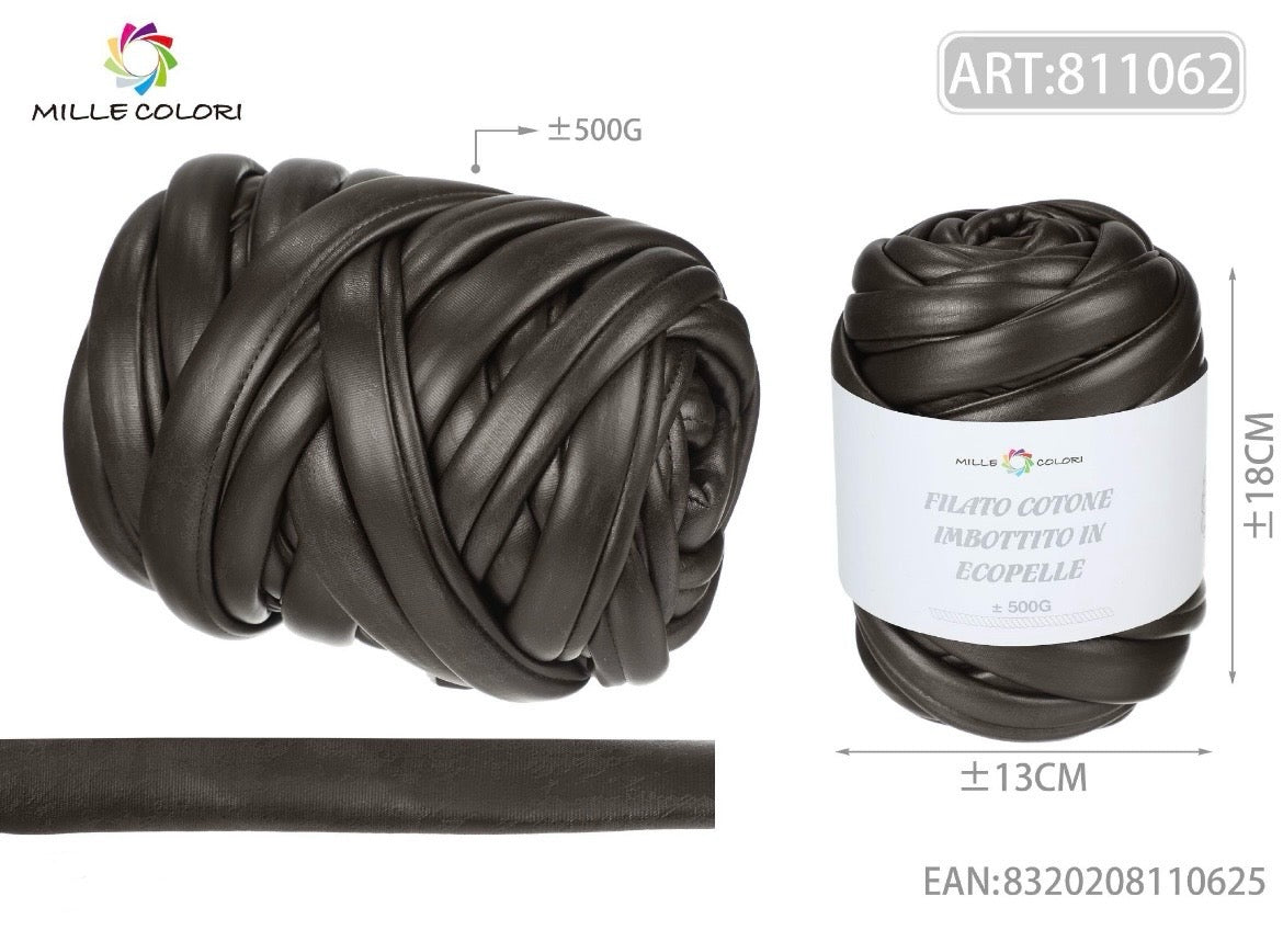 PREVENDITA FILATO ecopelle 500g marrone scuro