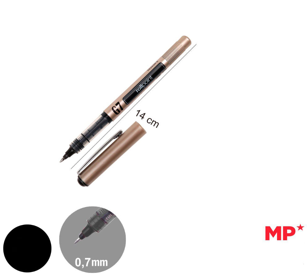 Penna a gel punta 0,7mm rollpoint nero