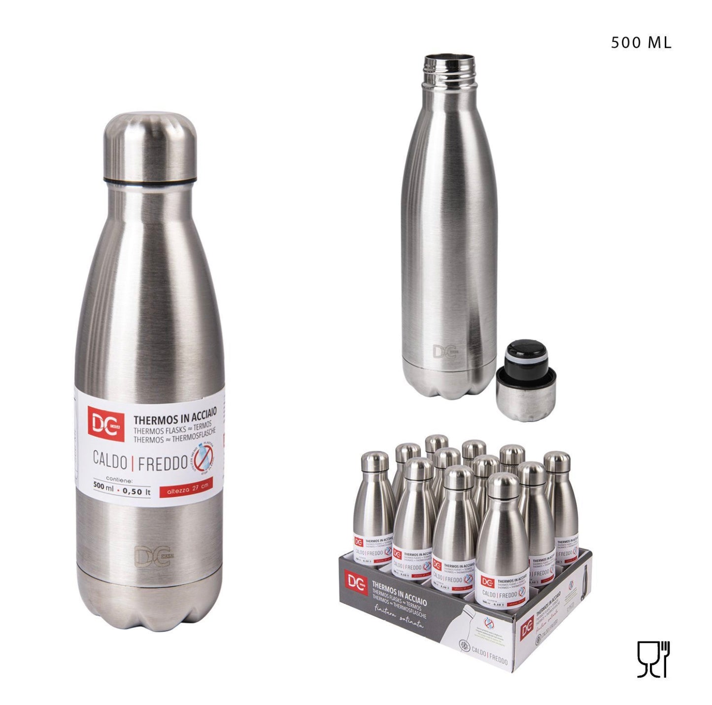 DC CASA borraccia termica acciaio 500ml