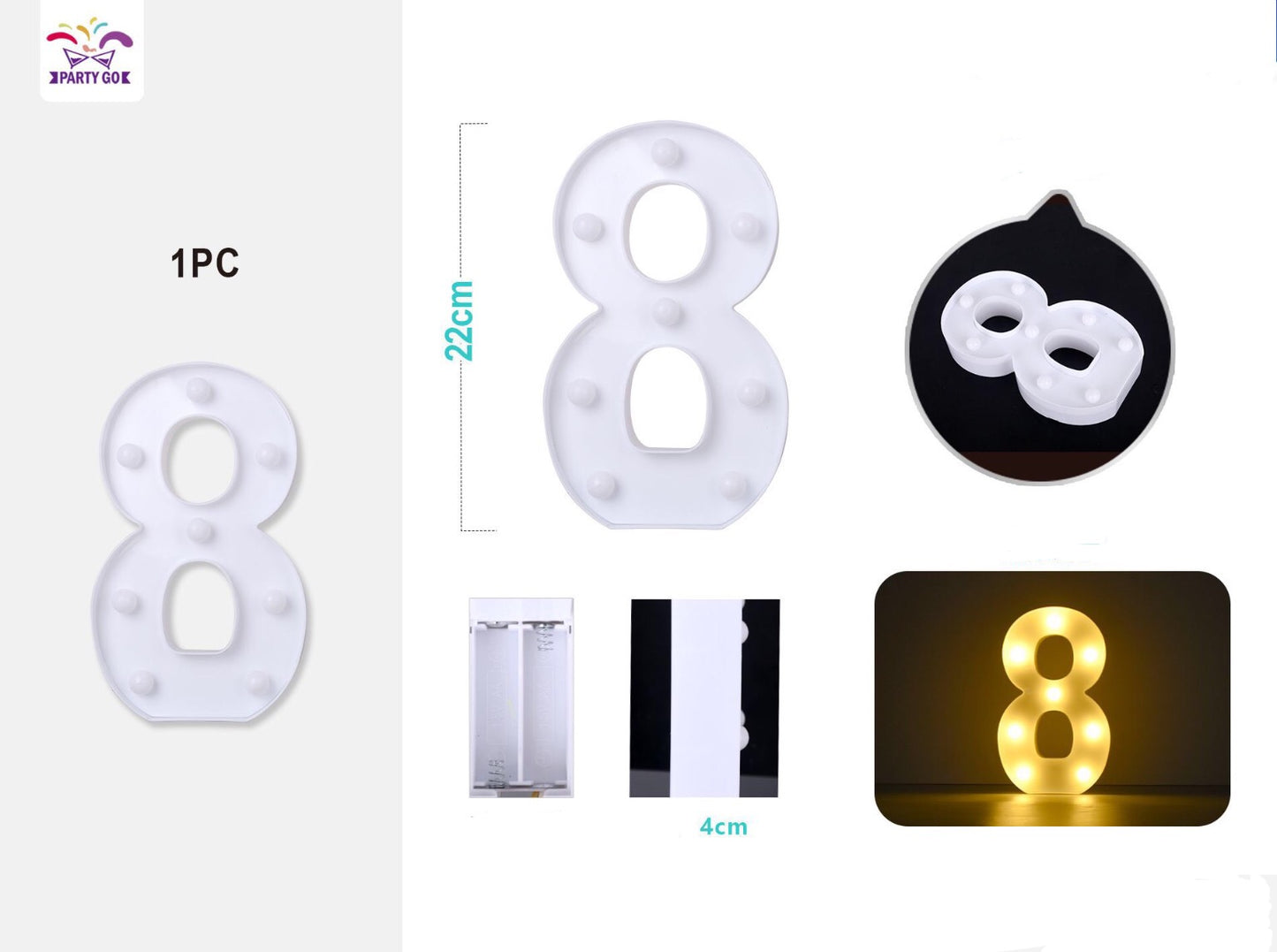 Numero "8" 22cm