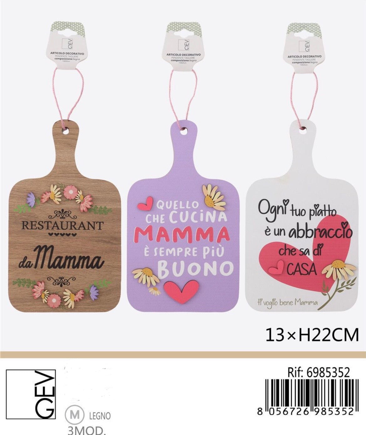 PENDENTE tagliere mamma 13xH22cm