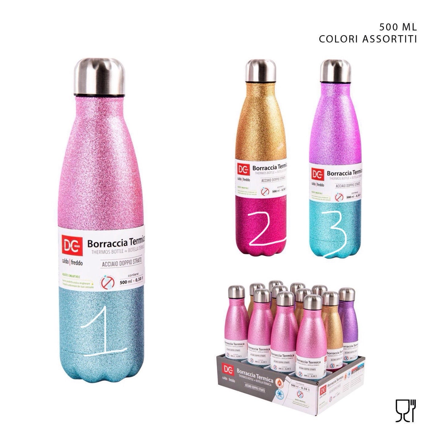DC CASA borraccia termica acciaio 500ml