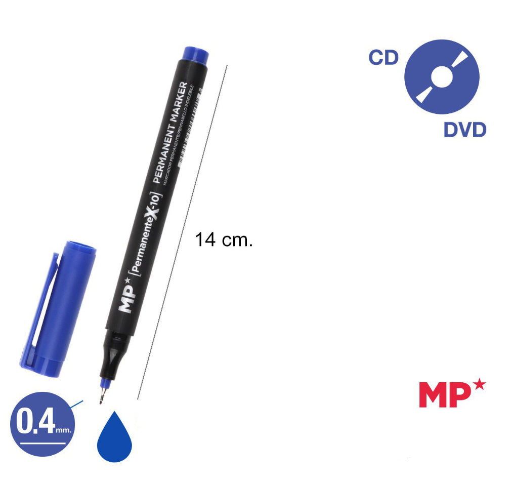 MP Pennarello indelebile 0.4mm blu