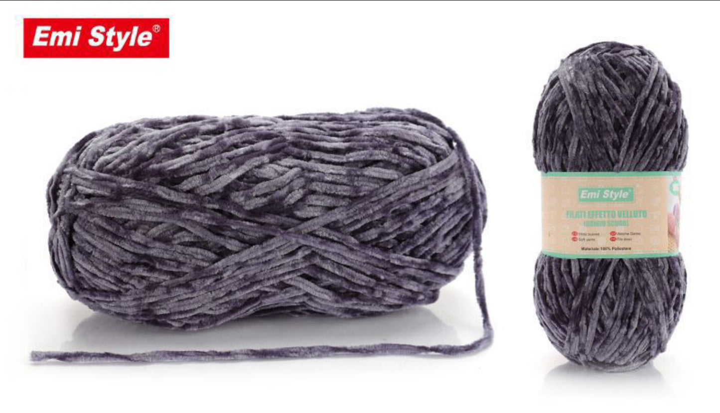 FILATI effetto velluto grigio scuro 100g