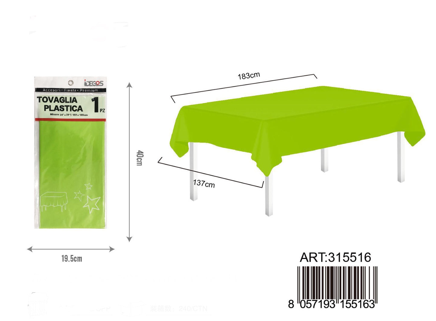 TOVAGLIA plastica 137x183cm