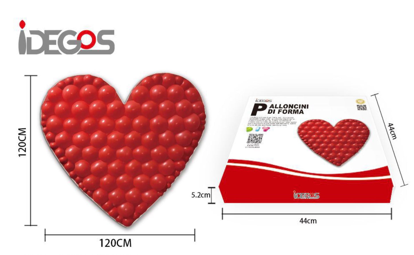 PALLONCINO in forma cuore 120x120cm