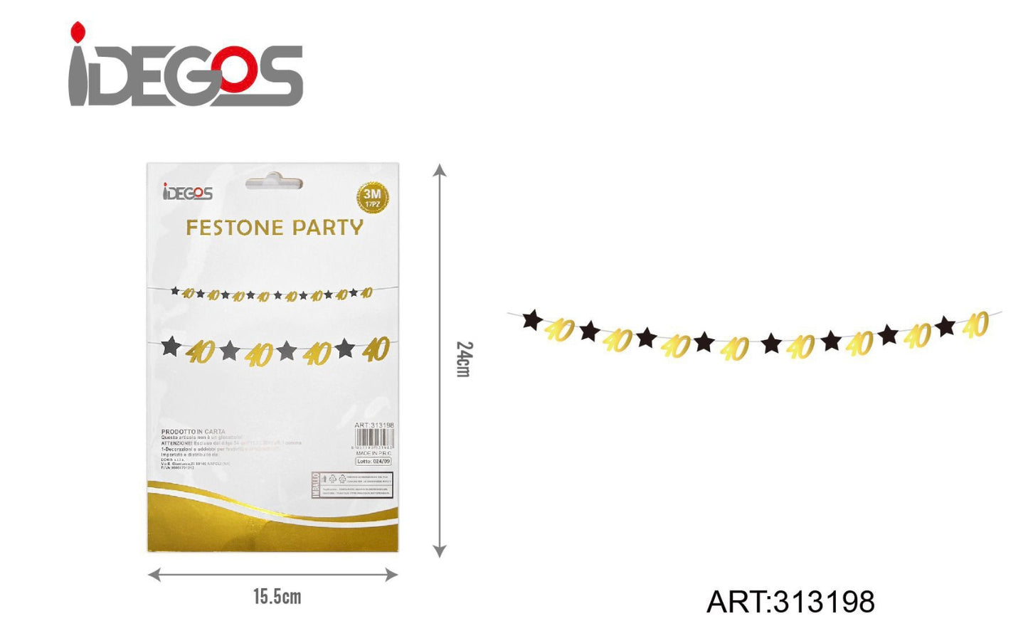 FESTONE party 40anni 3M
