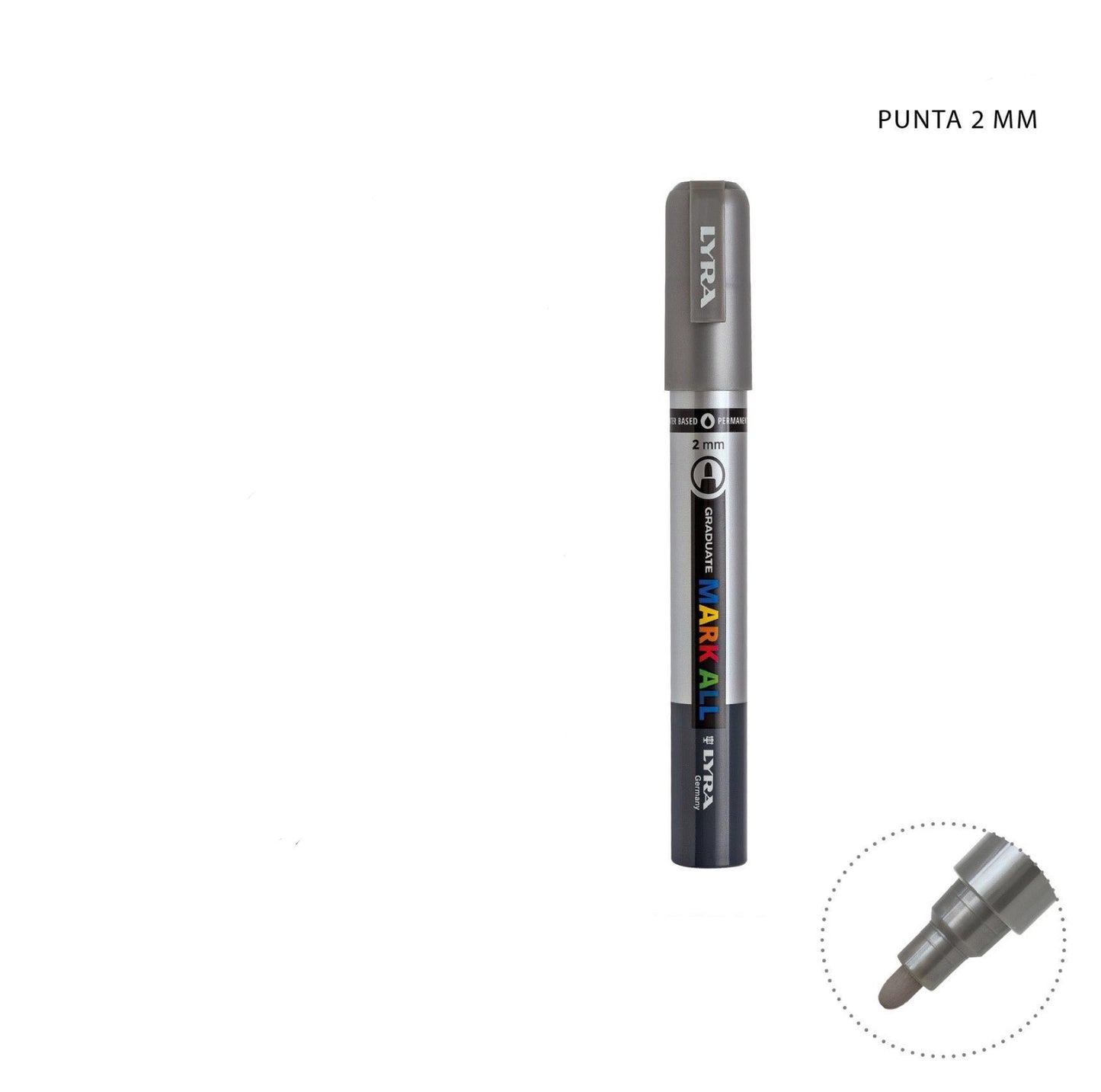 LYRA MARKALL pennello grigio 2mm
