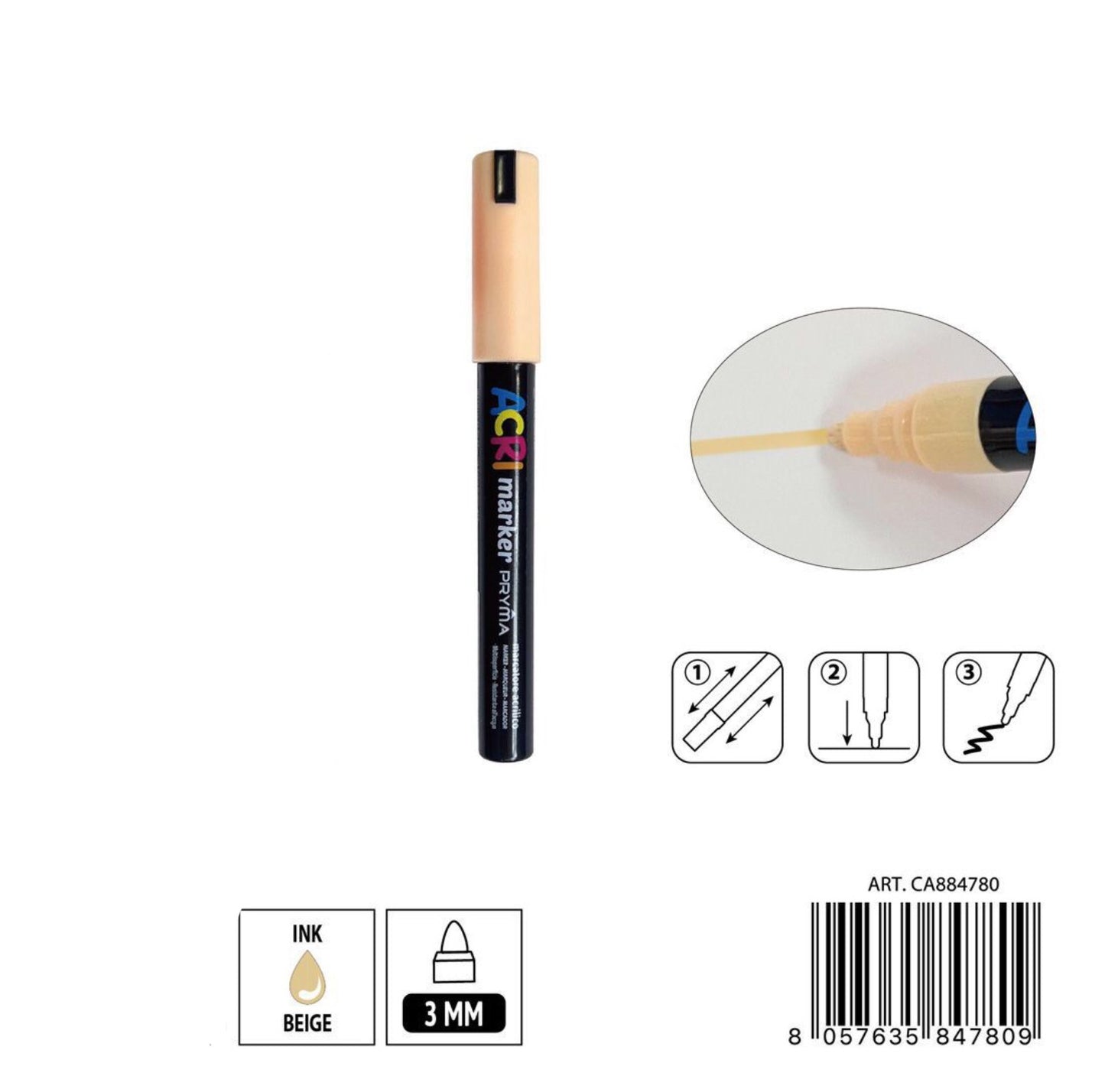 PRYMA marcatore acrilico 3mm N.131 beige